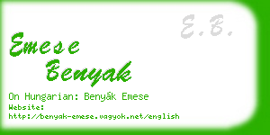 emese benyak business card